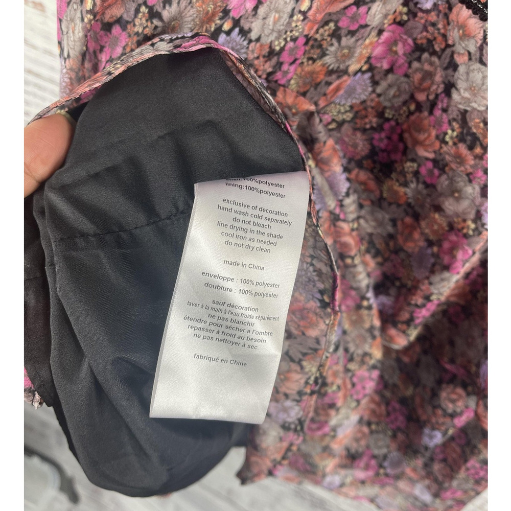 DB Studio Dress Women's 16 Floral Sleeveless Tiered Chiffon Beaded Maxi Formal - Picture 7 of 11